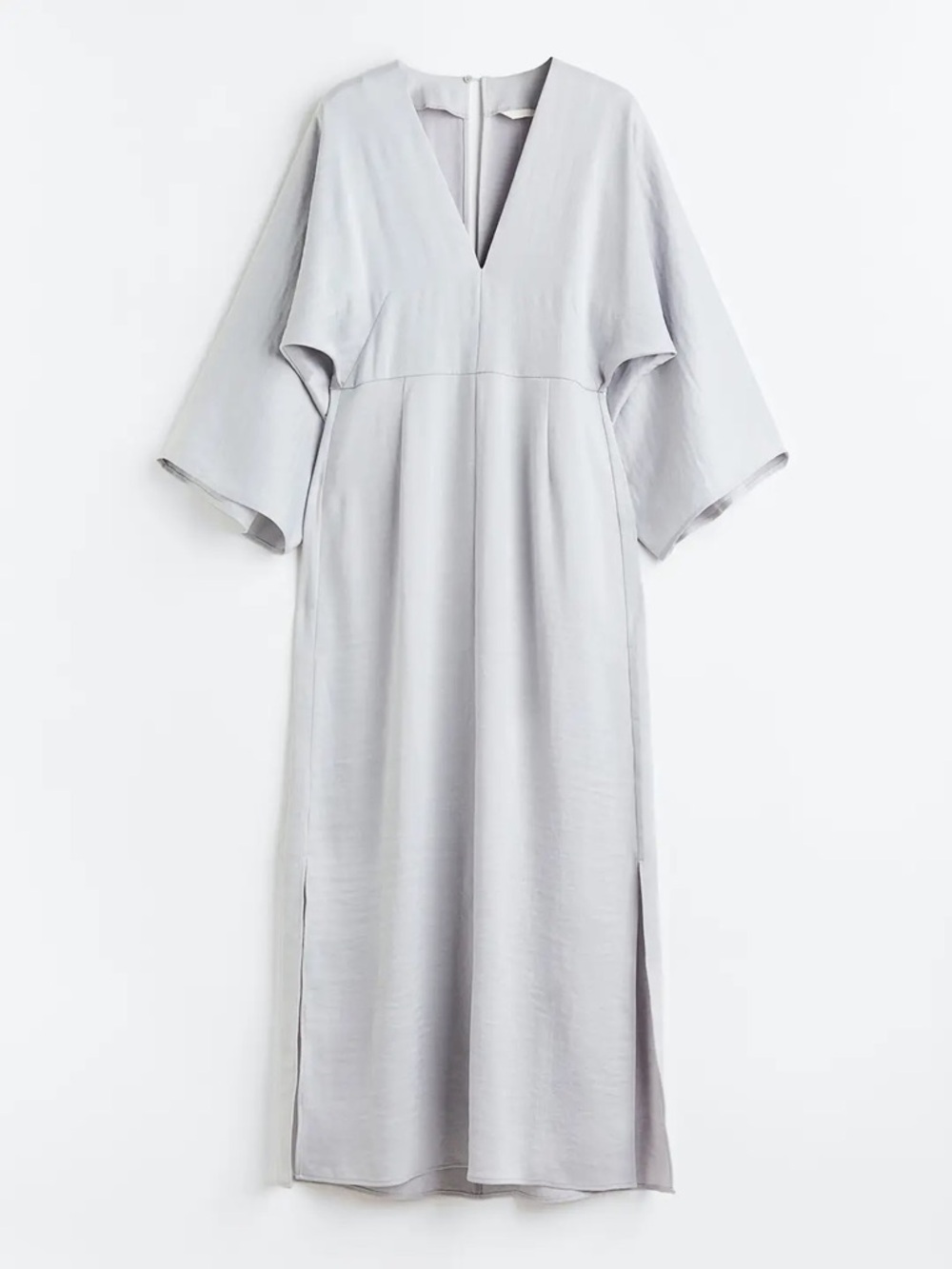 H&M V-Neck Dress Light Grey New - Picture 1 of 3